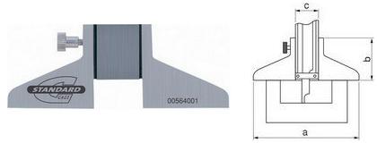 Foot with stop for measuring depth, type 00564001. <br> <b> Compatible only with models with measuring range 150 </b>